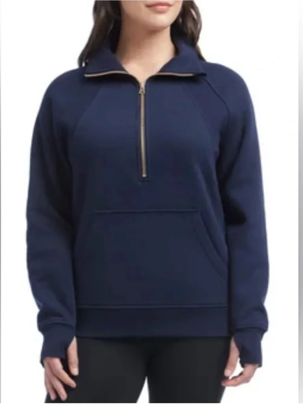 Danskin Navy Half-Zip Pullover Hoodie